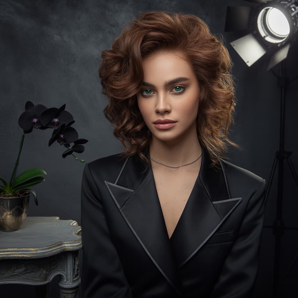 Modelo aleatoria retrato